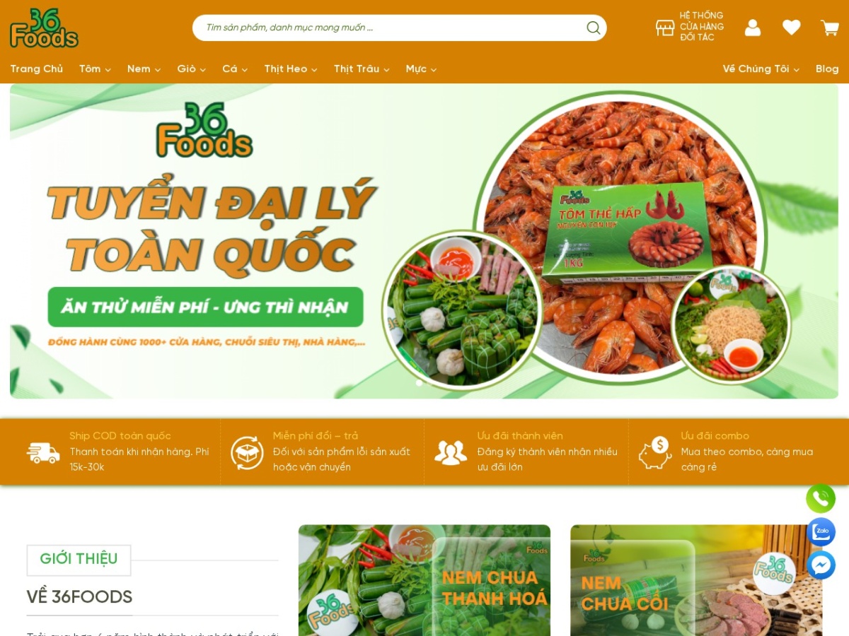 Dự án SEO thực phẩm – 36Foods