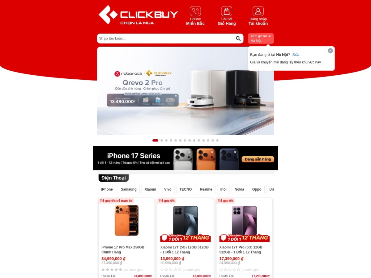 Dự án SEO mảng công nghệ – ClickBuy