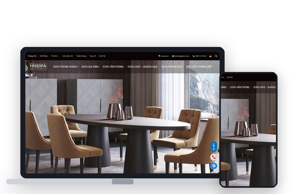 Website chuẩn SEO hiển thị tối ưu trên cả PC và điện thoại