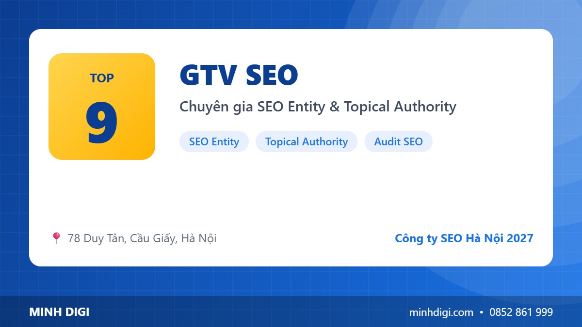 Công ty SEO Hà Nội GTV SEO – Top 9