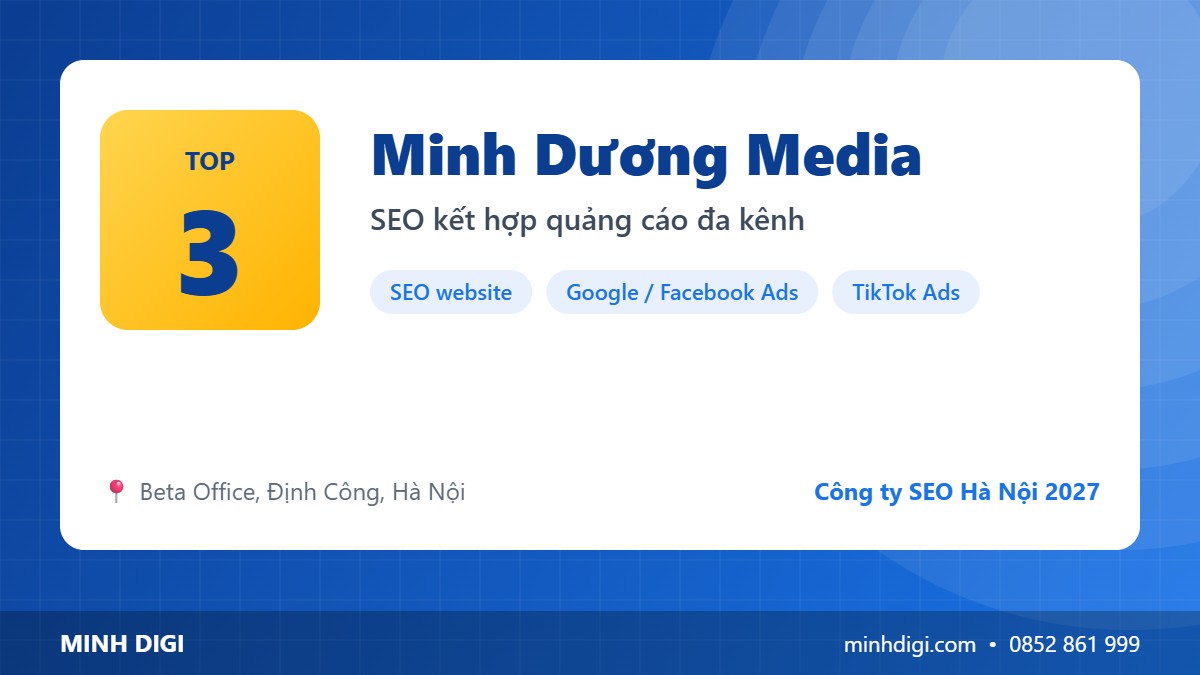 Công ty SEO Hà Nội Minh Dương Media – Top 3