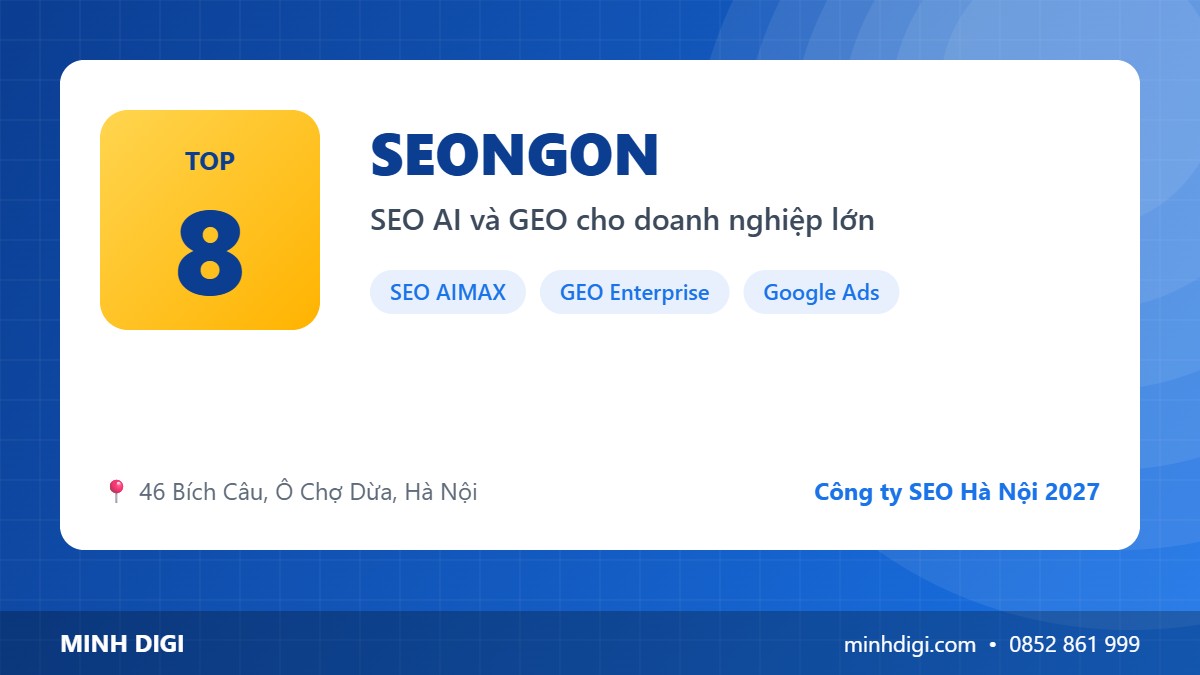 Công ty SEO Hà Nội SEONGON – Top 8