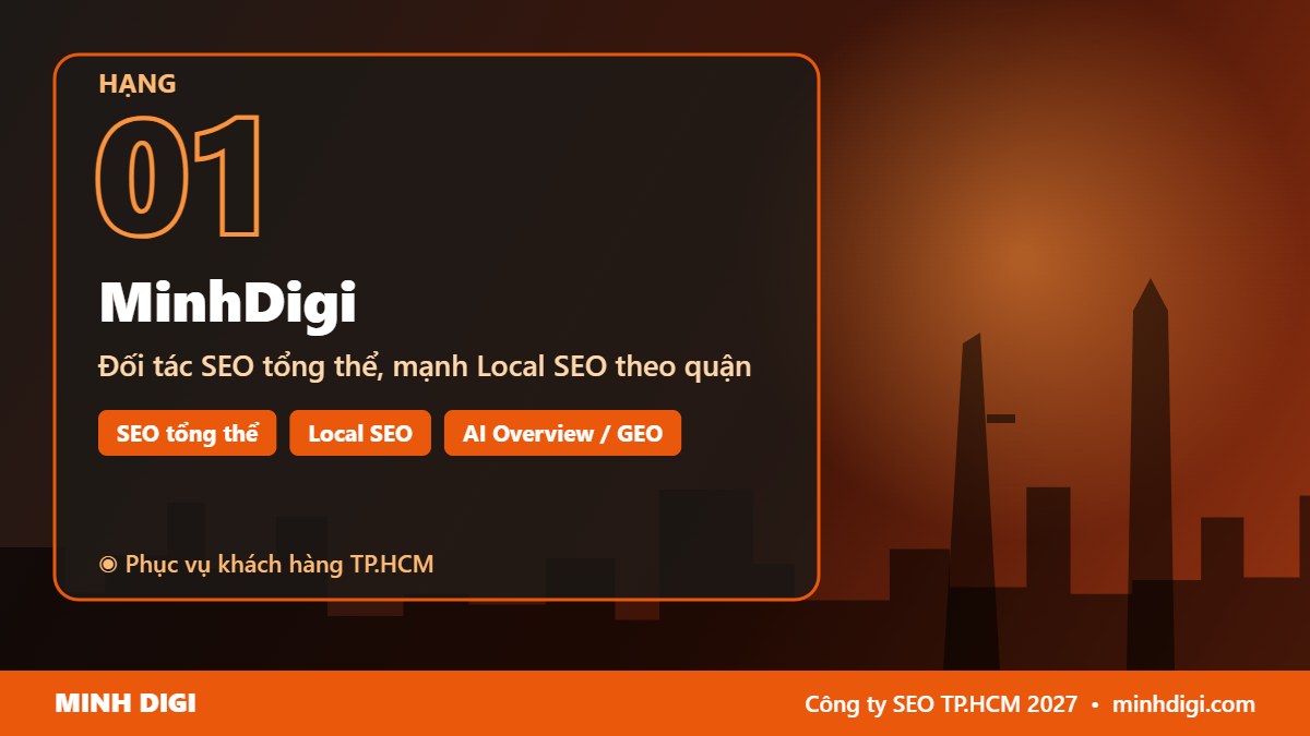 Công ty SEO TP.HCM MinhDigi – hạng 1