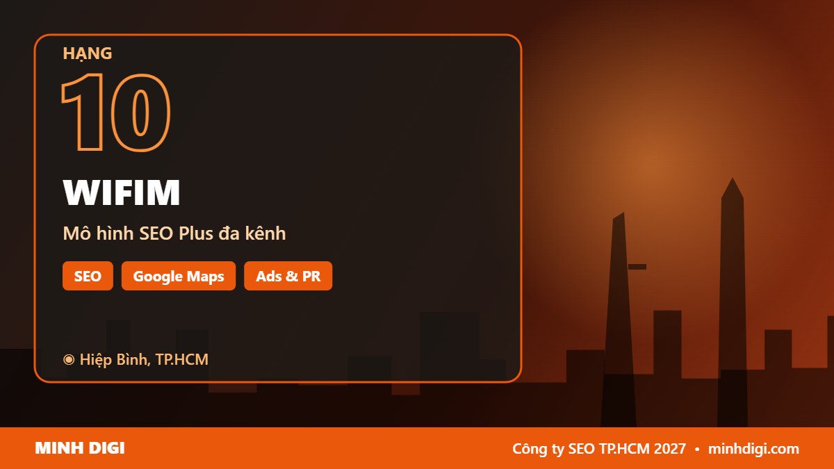 Công ty SEO TP.HCM WIFIM – hạng 10