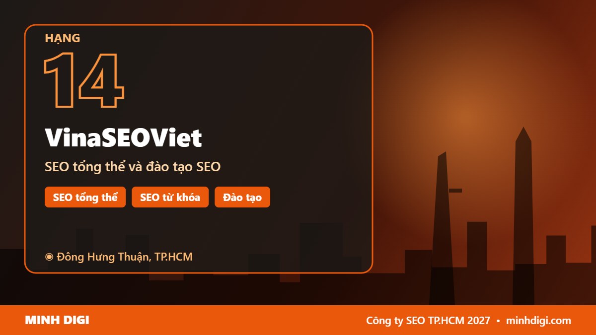 Công ty SEO TP.HCM VinaSEOViet – hạng 14