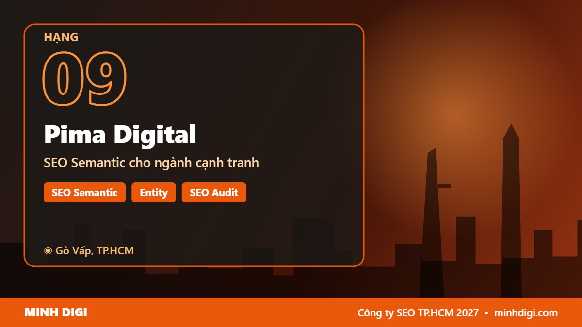 Công ty SEO TP.HCM Pima Digital – hạng 9